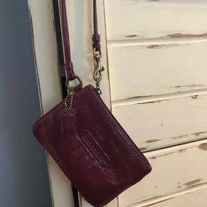 Coach Patient Leather Wristlet